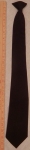 24" Solid BROWN Xtra-Long Clip-On Uniform Tie 3 5/8" TALL